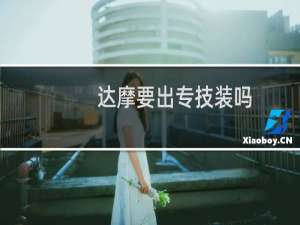 达摩要出专技装吗