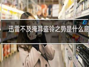 迅雷不及掩耳盗铃之势是什么意思，是谁发明出来的什么梗