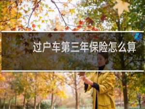 过户车第三年保险怎么算