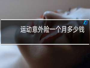 运动意外险一个月多少钱