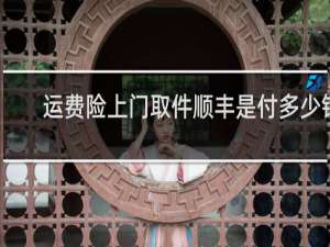 运费险上门取件顺丰是付多少钱