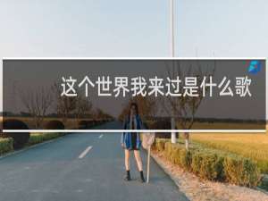 这个世界我来过是什么歌