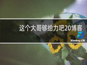 这个大哥够给力吧 博客