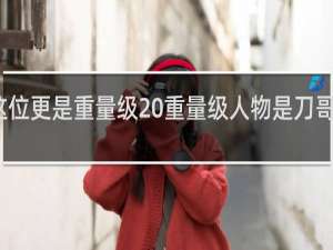 这位更是重量级 重量级人物是刀哥什么梗