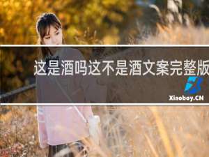 这是酒吗这不是酒文案完整版