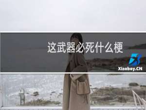 这武器必死什么梗