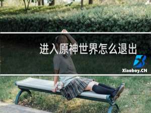 进入原神世界怎么退出