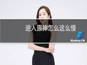 进入原神怎么这么慢