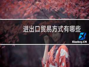 进出口贸易方式有哪些