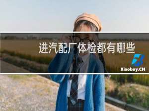 进汽配厂体检都有哪些