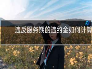 违反服务期的违约金如何计算