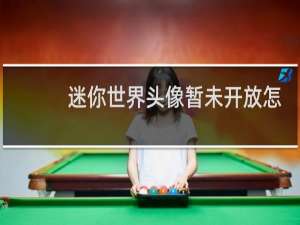 迷你世界头像暂未开放怎么办