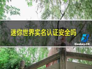 迷你世界实名认证安全吗?官方回复