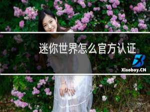 迷你世界怎么官方认证