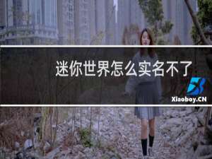 迷你世界怎么实名不了