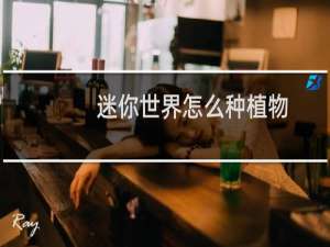 迷你世界怎么种植物