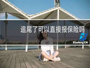 追尾了可以直接报保险吗