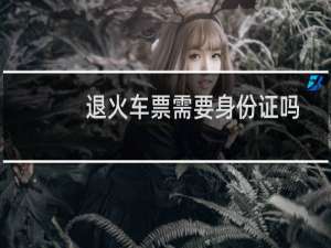 退火车票需要身份证吗