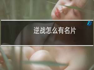 逆战怎么有名片