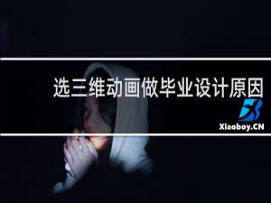 选三维动画做毕业设计原因
