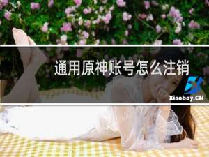 通用原神账号怎么注销