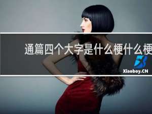 通篇四个大字是什么梗什么梗