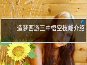 造梦西游三中悟空技能介绍