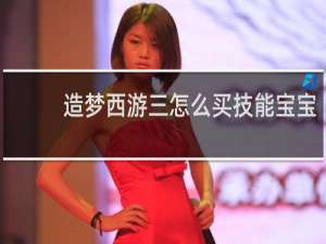 造梦西游三怎么买技能宝宝