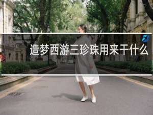 造梦西游三珍珠用来干什么