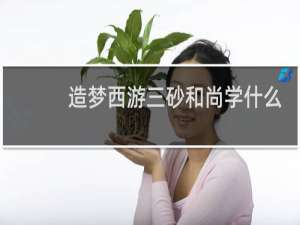 造梦西游三砂和尚学什么