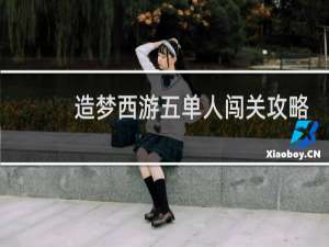 造梦西游五单人闯关攻略