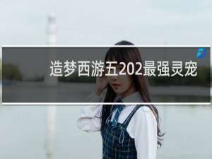 造梦西游五202最强灵宠