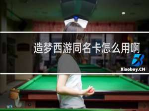 造梦西游同名卡怎么用啊