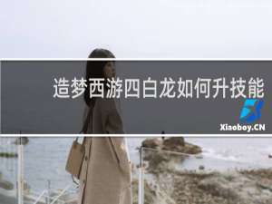 造梦西游四白龙如何升技能