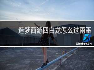 造梦西游四白龙怎么过雨巫