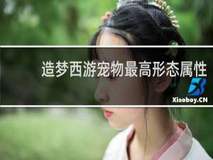 造梦西游宠物最高形态属性