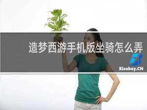 造梦西游手机版坐骑怎么弄