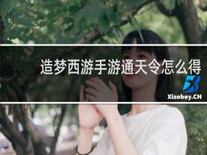 造梦西游手游通天令怎么得