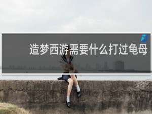 造梦西游需要什么打过龟母