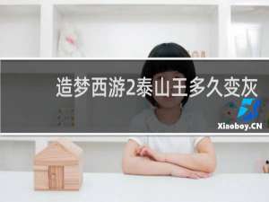 造梦西游2泰山王多久变灰