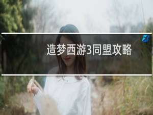 造梦西游3同盟攻略