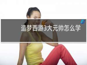 造梦西游3大元帅怎么学