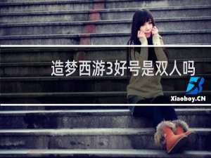 造梦西游3好号是双人吗