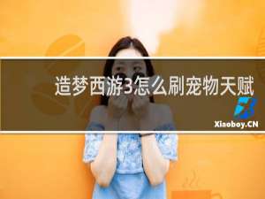 造梦西游3怎么刷宠物天赋