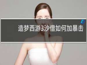 造梦西游3沙僧如何加暴击