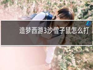 造梦西游3沙僧子鼠怎么打