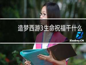 造梦西游3生命祝福干什么