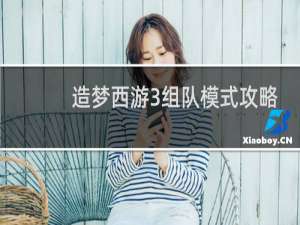 造梦西游3组队模式攻略