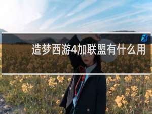 造梦西游4加联盟有什么用