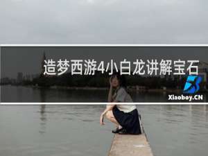 造梦西游4小白龙讲解宝石